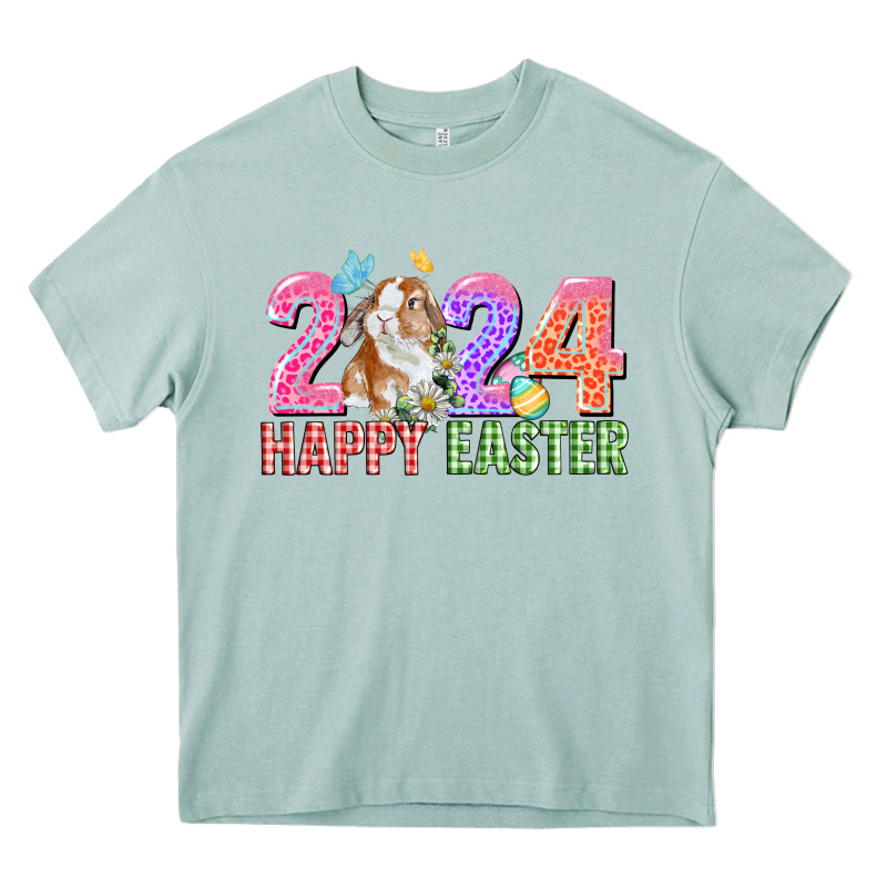 2024 Happy Easter Heavy Core Tee by CowGirlArtShop | Teevron