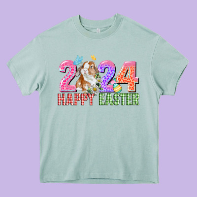 2024 Happy Easter Heavy Core Tee Designed By Cowgirlartshop