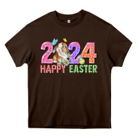 Chocolate Brown 2024 happy easter Heavy Core Tee - CowGirlArtShop