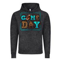 Vintage Black Game day American Football leopard frame Vintage Hoodie - LillyAllenDesigns