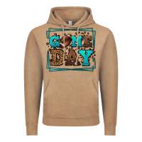 Vintage Coffee Game day American Football leopard frame Vintage Hoodie - LillyAllenDesigns