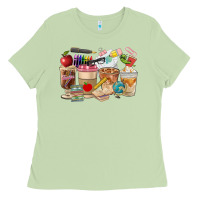 Matcha Teacher Coffee Cups Ladies Tee - FaDigitalArtStudio