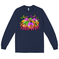 Navy where babies come from Long Sleeve Tee - LillyAllenDesigns