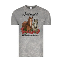 Cloud Rock just a girl who loves horses no background Vintage Tee - RanaPortraitStore