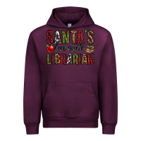 Mauve Wine santa's favorite librarian Urban Hoodie - Jasminsmagicworld