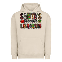 Pigment French Oak santa's favorite librarian Urban Hoodie - Jasminsmagicworld