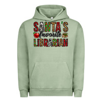Pigment Oil Green santa's favorite librarian Urban Hoodie - Jasminsmagicworld