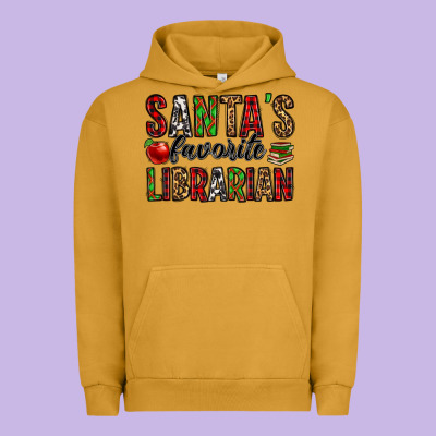 Santa's Favorite Librarian Urban Hoodie Designed By Jasminsmagicworld