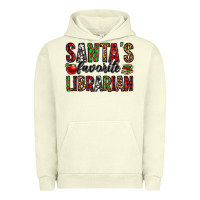 Pigment Pistachio santa's favorite librarian Urban Hoodie - Jasminsmagicworld