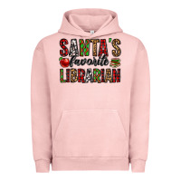 Pigment Salmon santa's favorite librarian Urban Hoodie - Jasminsmagicworld