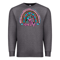 Charcoal Heather leopard cowhide nurse rainbow Premium Sweatshirt - JahusDesignShop