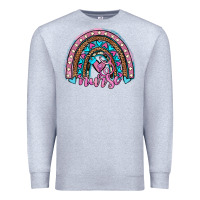 Heather Grey leopard cowhide nurse rainbow Premium Sweatshirt - JahusDesignShop