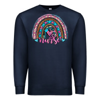Navy leopard cowhide nurse rainbow Premium Sweatshirt - JahusDesignShop