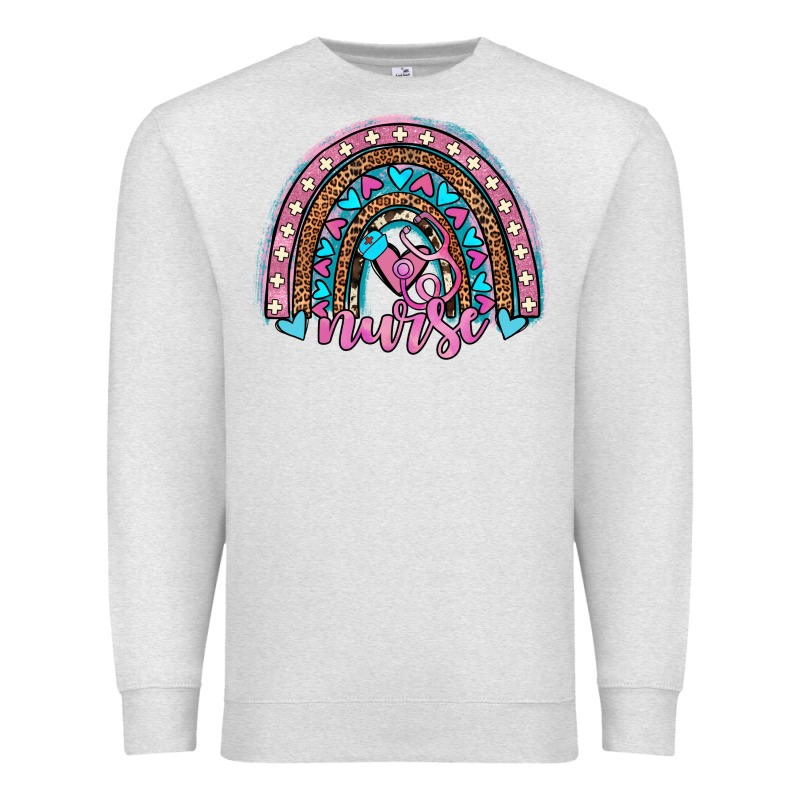 Leopard Cowhide Nurse Rainbow Premium Sweatshirt by JahusDesignShop | Teevron