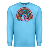 Ocean Blue leopard cowhide nurse rainbow Premium Sweatshirt - JahusDesignShop