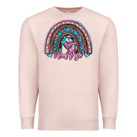Pale Pink leopard cowhide nurse rainbow Premium Sweatshirt - JahusDesignShop