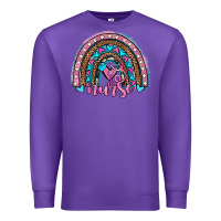 Purple leopard cowhide nurse rainbow Premium Sweatshirt - JahusDesignShop