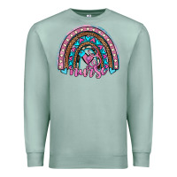 Seafoam leopard cowhide nurse rainbow Premium Sweatshirt - JahusDesignShop
