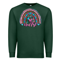 Sports Green leopard cowhide nurse rainbow Premium Sweatshirt - JahusDesignShop
