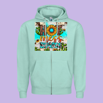 Hot Mess Express Zipper Hoodie Designed By Jahusdesignshop