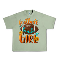Oil Green football kinda girl Urban Heavy Tee - BundleAndBundleShop