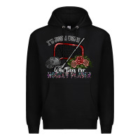 Black i'm just a woman who loves her hockey player Premium Hoodie - SublimationCraftShop
