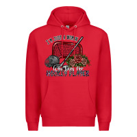 Red i'm just a woman who loves her hockey player Premium Hoodie - SublimationCraftShop