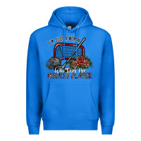 True Royal i'm just a woman who loves her hockey player Premium Hoodie - SublimationCraftShop