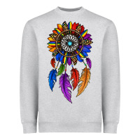 Heather Grey pride sunflower dreamcatcher Heavyweight Sweatshirt - JahusDesignShop