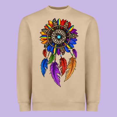 Pride Sunflower Dreamcatcher Heavyweight Sweatshirt Designed By Jahusdesignshop