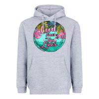 Heather Grey good times and tan lines Heavyweight Hoodie - JahusDesignShop