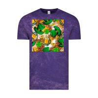 Cloud Purple St. Patricks day hat digital paper Vintage Tee - BundleAndBundleShop