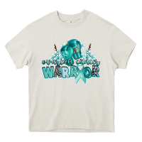Cream ovarian cancer warrior Heavy Core Tee - CowGirlArtShop