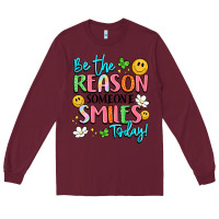 Burgundy be the reason someone smiles today Long Sleeve Tee - LillyAllenDesigns