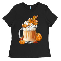 Black Fall Coffee Ladies Tee - FaDigitalArtStudio