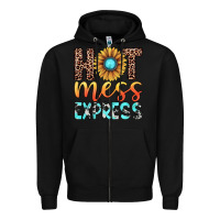 Black hot mess express Zipper Hoodie - JahusDesignShop