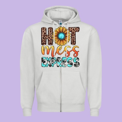 Hot Mess Express Zipper Hoodie Designed By Jahusdesignshop
