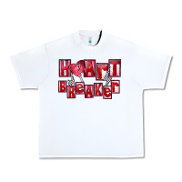 White heartbreaker Urban Heavy Tee - FaDigitalArtStudio