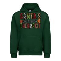 Forest Green santa's favorite therapist Urban Hoodie - Jasminsmagicworld
