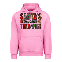 Fuchsia Pink santa's favorite therapist Urban Hoodie - Jasminsmagicworld