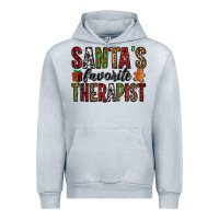 Heather Grey santa's favorite therapist Urban Hoodie - Jasminsmagicworld