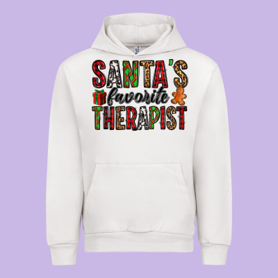Santa's Favorite Therapist Urban Hoodie Designed By Jasminsmagicworld