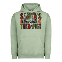 Pigment Oil Green santa's favorite therapist Urban Hoodie - Jasminsmagicworld