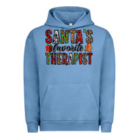 Pigment Pebble Blue santa's favorite therapist Urban Hoodie - Jasminsmagicworld