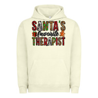 Pigment Pistachio santa's favorite therapist Urban Hoodie - Jasminsmagicworld