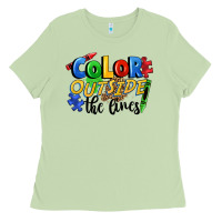 Matcha Color outside the lines Ladies Tee - FaDigitalArtStudio