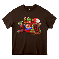 Chocolate Brown christmas joy  gnome Heavy Core Tee - CowGirlArtShop