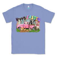 Colony Blue Happy Easter truck with farm animals Easter Day Classic Tee - CowGirlArtShop