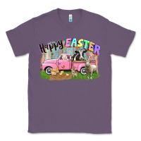 Lavender Happy Easter truck with farm animals Easter Day Classic Tee - CowGirlArtShop