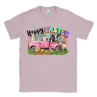 Lilac Happy Easter truck with farm animals Easter Day Classic Tee - CowGirlArtShop